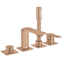 Grohe Allure New Dört Delikli Rose Gold Küvet Bataryası - 19316DL1