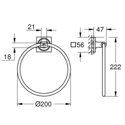 Grohe Allure New Halka Havluluk - 40339001 Hemen Al