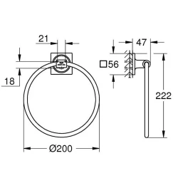 Grohe Allure Altın Halka Havluluk - 40339GN1