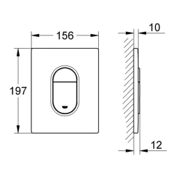 Grohe Arena Cosmopolitan Siyah Kumanda Paneli - 38844KV0