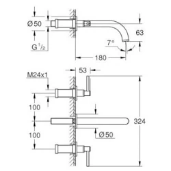 Grohe Atrio New Classic 3 Delikli Lavabo Bataryası - 20662000