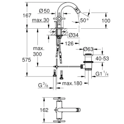 Grohe Atrio New Classic Tek Delikli Bide Bataryası - 24027003 Hemen Al