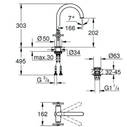 Grohe Atrio New Classic Tek Delikli Lavabo Bataryası - 21144000