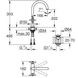 Grohe Atrio New Classic Tek Delikli Nikel Lavabo Bataryası - 21144AL0 Hemen Al