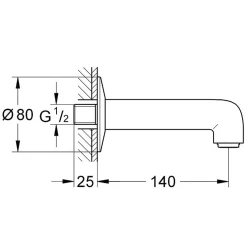 Grohe BauClassic Neutral Çıkış Ucu - 13258000 Hemen Al