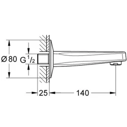 Grohe BauContemporary Neutral Çıkış Ucu - 13252000 Hemen Al