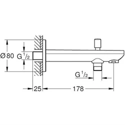 Grohe BauContemporary Neutral Yön Değiştiricili Çıkış Ucu - 13390000 Hemen Al