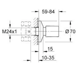 Grohe BauCosmopolitan Neutral Ankastre Stop Valf - 19917000