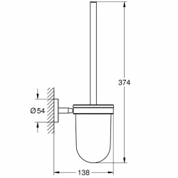 Grohe BauCosmopolitan Neutral Tuvalet Fırçası Seti - 40463001 Hemen Al