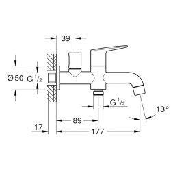 Grohe BauEdge 2020 Bibtap Musluk - 20284001