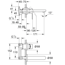 Grohe BauEdge İki Delikli Ankastre Lavabo Bataryası - 20474000 Hemen Al