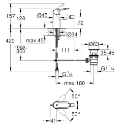 Grohe BauEdge Tek Kumandalı Bide Bataryası - 23331000