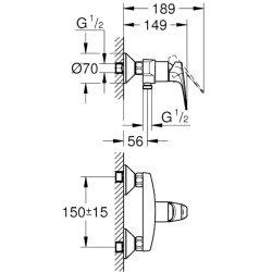 Grohe BauFlow Tek Kumandalı Duş Bataryası - 23632000 Hemen Al