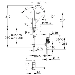 Grohe BauLoop Lavabo Bataryası - 23091000