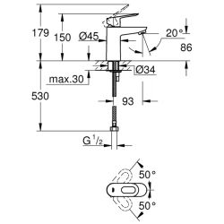 Grohe BauLoop Tek Kumandalı Lavabo Bataryası - 32854000 Hemen Al