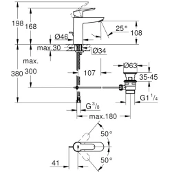 Grohe  Bauedge Tek Kumandalı Lavabo Bataryası - 23822000 Hemen Al