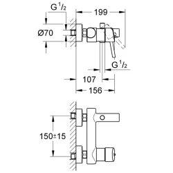 Grohe Concetto New Tek Kumandalı Banyo Bataryası - 32211001