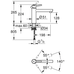 Grohe Concetto Tek Kumandalı Eviye Bataryası - 31210001