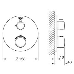 Grohe Grohtherm Convent. Concealed Termostatik Banyo-Duş Bataryası- 24076000 Hemen Al