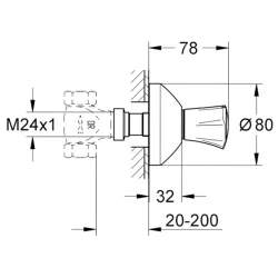 Grohe Costa L Ankastre Stop Valf - 19806001 Hemen Al