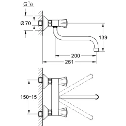 Grohe Costa L Duvardan Eviye Bataryasi - 31187001