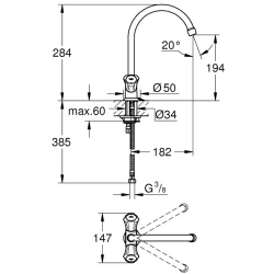 Grohe Costa L Tek Delikli Mutfak Bataryası -  31812001