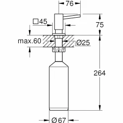 Grohe Cubic Sıvı Sabunluk - 40649000