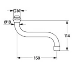 Grohe Döner Boru Çıkış Ucu - 13005000