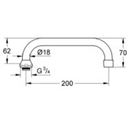 Grohe Döner Boru Çıkış Ucu - 13028000