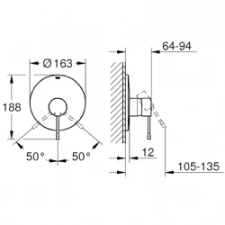 Grohe Essence Rose Gold Ankastre Duş Bataryası - 19286DL1