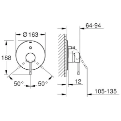 Grohe Essence New Ankastre Banyo-Duş Bataryası - 19285001 Hemen Al