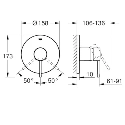 Grohe Essence New Ankastre Rose Gold Duş Bataryası - 24168DL1