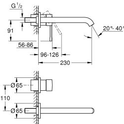 Grohe Essence New İki Delikli Ankastre Lavabo Bataryası - 29193001 Hemen Al