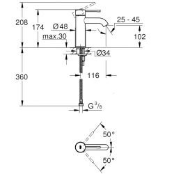 Grohe Essence New Tek Kumandalı Altın Lavabo Bataryası - 23590GL1 Hemen Al