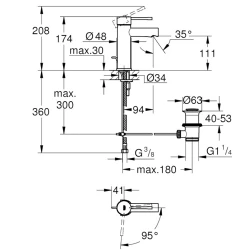 Grohe Essence New Tek Kumandalı Lavabo Bataryası - 23379001 Hemen Al