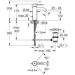 Grohe Essence Tek Kumandalı Lavabo Bataryası - 24172001