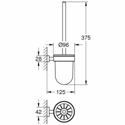 Grohe Essentials Cube New Tuvalet Fırçası Seti - 40513001 Hemen Al