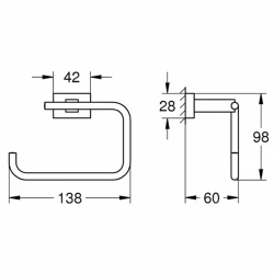 Grohe Essentials Cube New Tuvalet Kağıtlığı - 40507001 Hemen Al