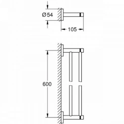 Grohe Essentials İkili Siyah Havluluk - 1024732430