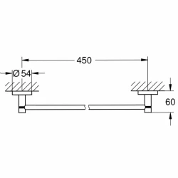 Grohe Essentials New Nikel Havluluk - 40688A01 Hemen Al