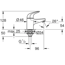 Grohe EuroEco 2023 Pillar Tap - 20616001