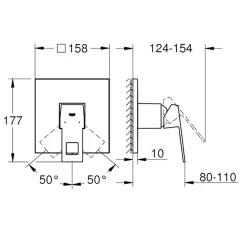 Grohe Eurocube Ankastre Duş Bataryası - 24062DC0 Hemen Al