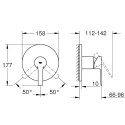 Grohe Eurocube Ankastre Duş Bataryası - 24064001 Hemen Al