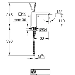 Grohe Eurocube Joy Tek Kumandalı Lavabo Bataryası - 23658000 Hemen Al