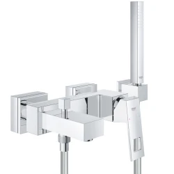 Grohe Eurocube Tek Kumandalı Beyaz Banyo Bataryası - 23141000