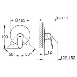 Grohe Eurodisc Cosmopolitan Ankastre Duş Bataryası - 19549002 Hemen Al