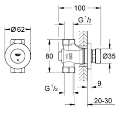 Grohe Euroeco Cosmopolitan T Zaman Ayarlı Duş Valfi - 36268000 Hemen Al