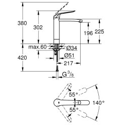 Grohe Euroeco Special Lavabo Bataryası - 30208000