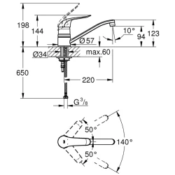 Grohe Euroeco Special Relaunch Tek Kumandalı Eviye Bataryası - 32787000 Hemen Al