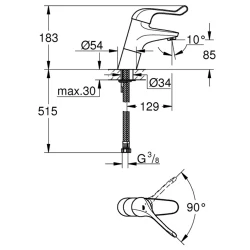 Grohe Euroeco Special Relaunch Tek Kumandalı Eviye Bataryası - 32790000